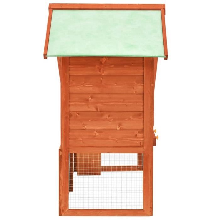 Clapier - FAN - FAN170868 - Bois de sapin massif - 140x63x120 cm - Pour lapins