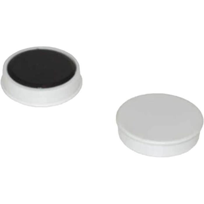 Lot De 10 Aimants Ronds Blancs 40mm - Pour Tableau Frigo Ou Bureau