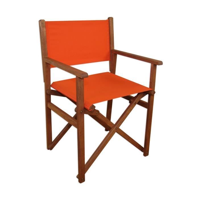 Chaise de jardin pliante en hêtre pour le jardin ou le balcon différentes couleurs V-10-100 [orange]