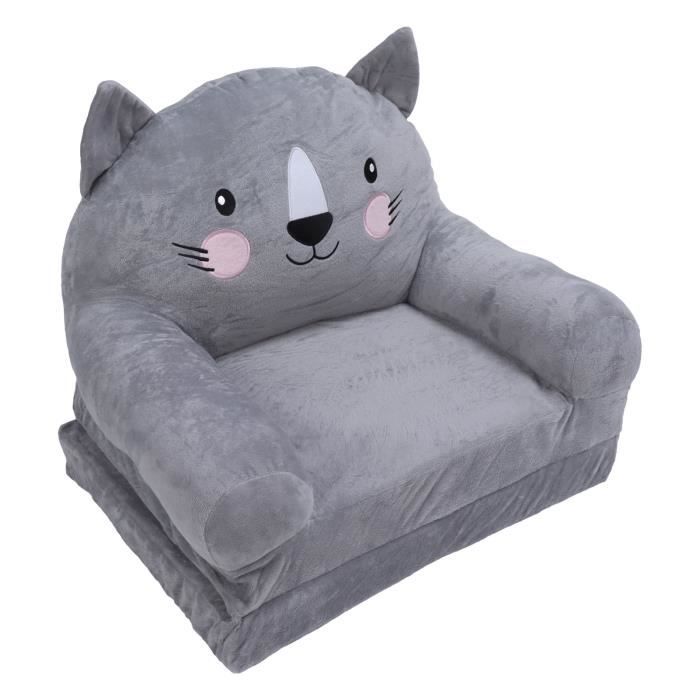 Fauteuil Nuage Enfant ZONEKIZ – Mini Canapé Tout-Petit 1.5-5 Ans, Velours Doux Moelleux, Cadre Bois Solide, Design Adorable Pour Chambre & Salle De Jeu