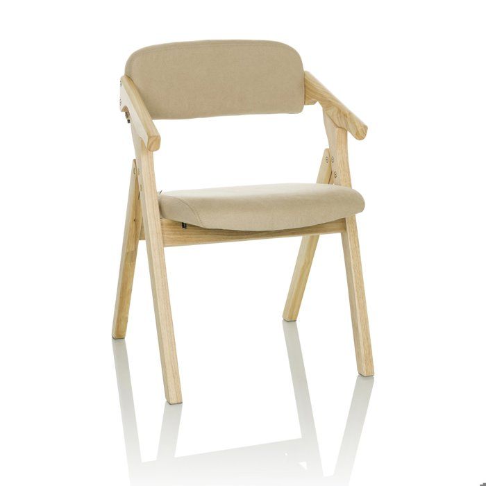 Chaise pliante - hjh OFFICE - SCANDIO - Beige - Tissu Chaise pliante - hjh OFFICE - SCANDIO - Beige - Tissu