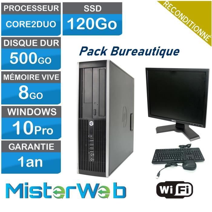 Acheter Ordinateur + écran - Pack SSD - HP 6000 Core2Duo - SSD 120Go - HDD 500Go - Ram 8Go - Windows 10 - Wifi Reconditionné - 149,00 € Ordinateur + écran - Pack SSD - HP 6000 Core2Duo - SSD 120Go - HDD 500Go - Ram 8Go - Windows 10 - Wifi Reconditionné - Hewlett-Packard reconditionné disponible sur Cdiscount Seconde Vie