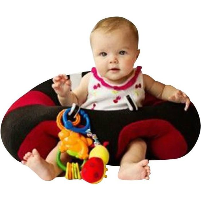 Transat bébé chaise cébé aassis confort doux velours jouet support pour s'asseoir dans maison 45*30CM 3-16 mois ( noir )