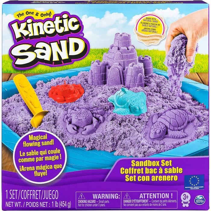 Jeu de sable à modeler - KINETIC SAND - Coffret CHATEAU BAC A Sable - Multicolore - Mixte - 3 ans+