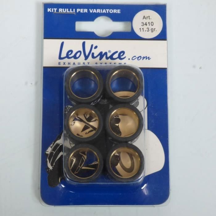 Kit De 6 Galets Rouleaux De Variateur Leovince - Compatible Scooter Piaggio 300 Mp3 Yourban Lt (2011-2019) - 21x17 Mm, 13,6 G - 5