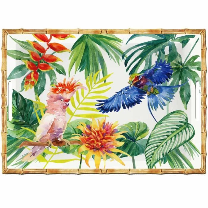 Grand Plateau De Service Rectangulaire Perlé En Mélamine | Party City