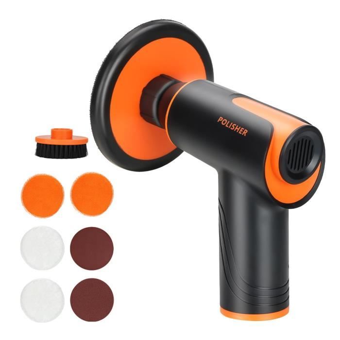 Kit De Polisseuse De Voiture électrique De 5 Pouces 700W Tampon De Voiture Automatique 600 3700 Trmin Machine De Polissage Variable Avec Poignee Auxiliaire Coussinets De Capot En Laine Eponge 85595012