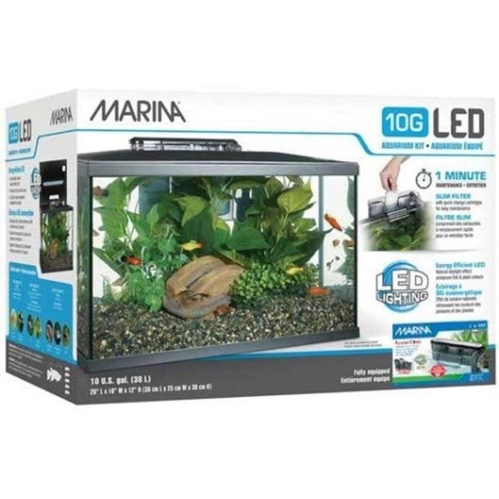 Comparer les prix de Marina 15256 - Kit D'Aquarium Avec Illumination LED 10G, 38 L