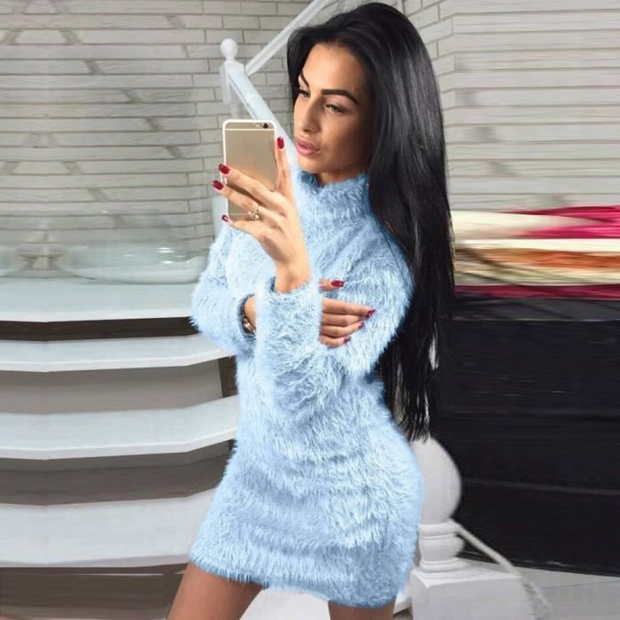 robe pull bleu ciel