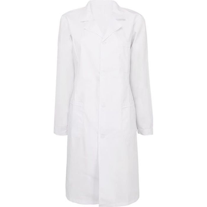 Blouse De Laboratoire Unisexe - Manches Longues - En Viscose-polyester Respirant - Avec Poche Et Boutons - Pour école, Hôpital, Industrie