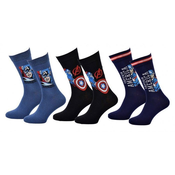 Chaussettes Homme LICENCE Pack Paires CAPTAIN24 Coton Tailles 39/42  43/46