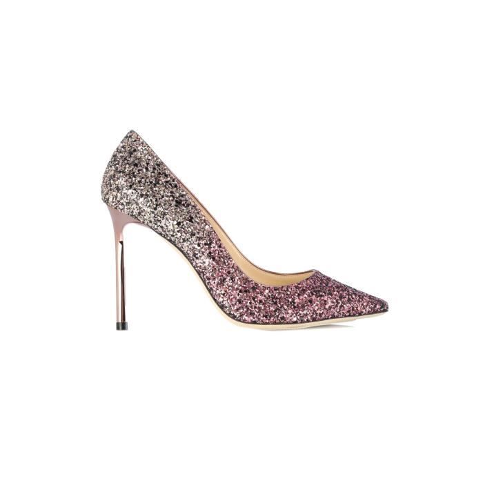 JIMMY CHOO FEMME ROMY100PYGCANDY ROSE TISSU ESCARPINS - Achat / Vente JIMMY  CHOO FEMME pas cher - Cdiscount