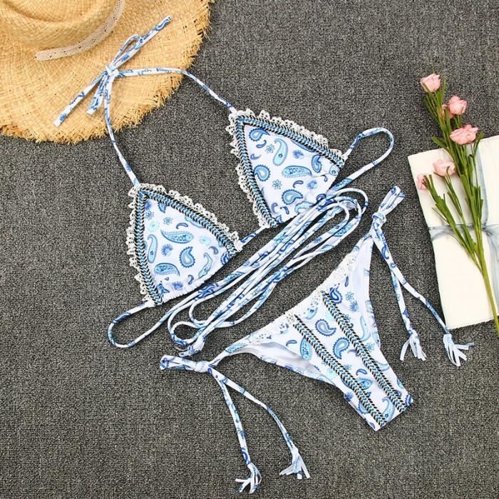 MAILLOT DE BAIN,Bikini imprimé Floral, maillot de bain femme