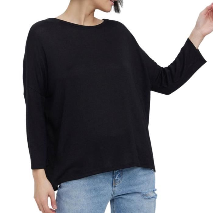 pull-noir-manches-3-4-femme-vero-moda-brianna-black-cdiscount-pr-t