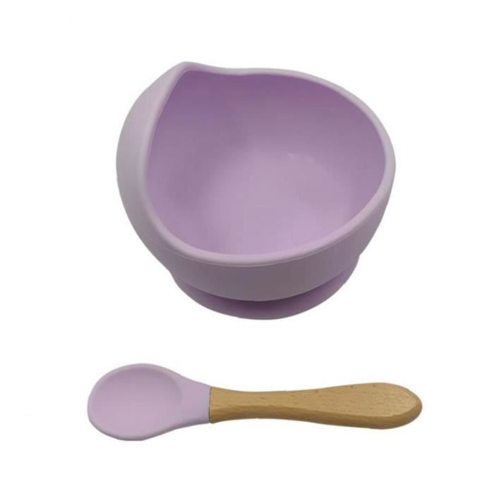 Cuillere En Silicone Cuillere Premiere Etape Bebe Auto Alimentation Fournies Pour Bebes En Bas Age Violet Cdiscount Maison