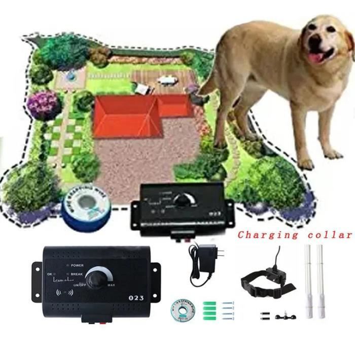 Meilleurs prix pour Cloture Electrique pour 2 Chien Impermeable Systeme de Cloture Rechargeable A15