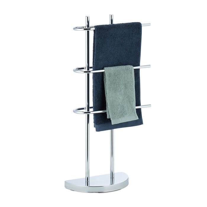 Porte serviette mural double acier inoxydable chromé L