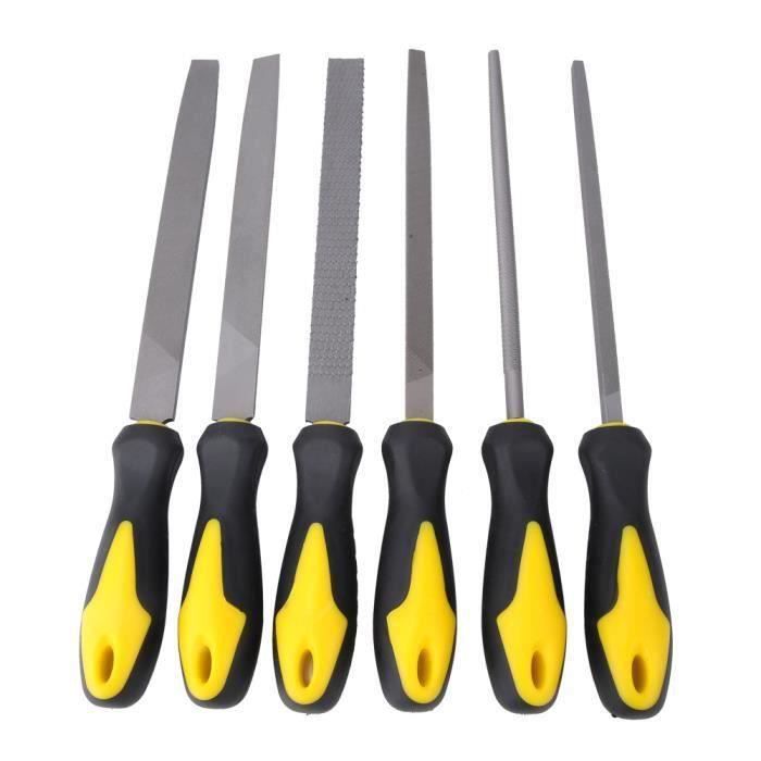 Cet ensemble de limes comprend 2 limes plates, 1 lime triangulaire, 1