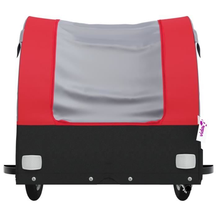 SALALIS -Remorque de vélo noir et rouge 30 kg fer-DX11667