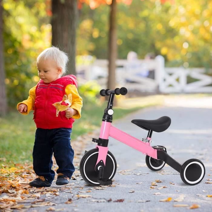 Draisienne 4 Roues Pour Bébé 1 à 3 Ans - Vélo Sans Pédales, Cadre Magnésium, Toit Anti-UV - Cadeau Anniversaire