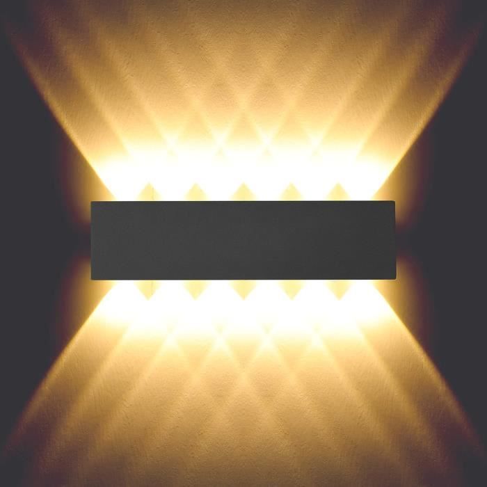 Arca W100 LED Applique Murale D'Extérieur Haut/Bas Noir - Antidark