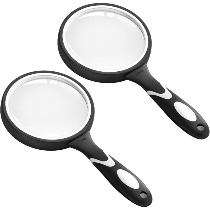 Loupe De Lecture 10x Grand Format - Verre Véritable Anti-dérapante Pour Livres, Journaux Et Loisirs