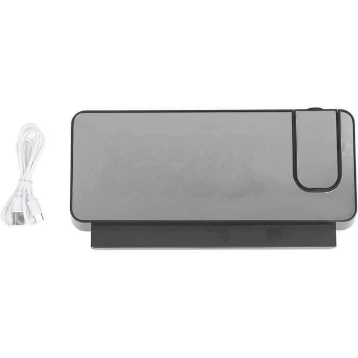 Réveil à Projection Plafond - Radio-réveil Numérique Avec Ports USB, Luminosité Automatique, 4 Niveaux De Lumière
