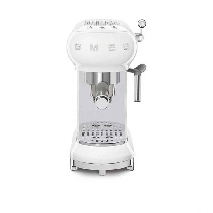 Smeg Machine A Cafe Expresso Annees 50 15 Bars Blanc Ecf01wheu Rouge Cdiscount Electromenager