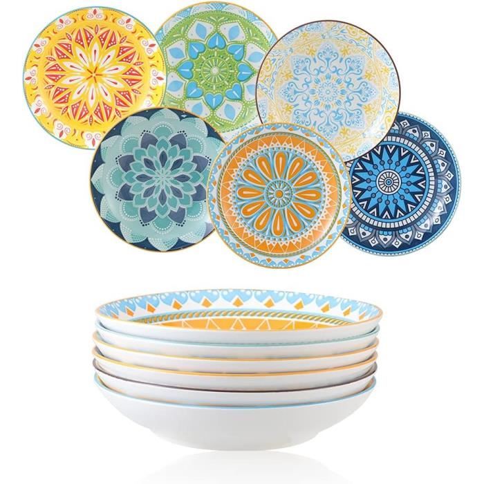 Lot De 6 Assiettes à Salade Vintage Porcelaine D'Auteuil – Motif Crudités
