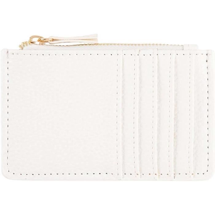 Portefeuille - DRAEGER PARIS - Blanc Et Doré - 8 Rangements Cartes - 1