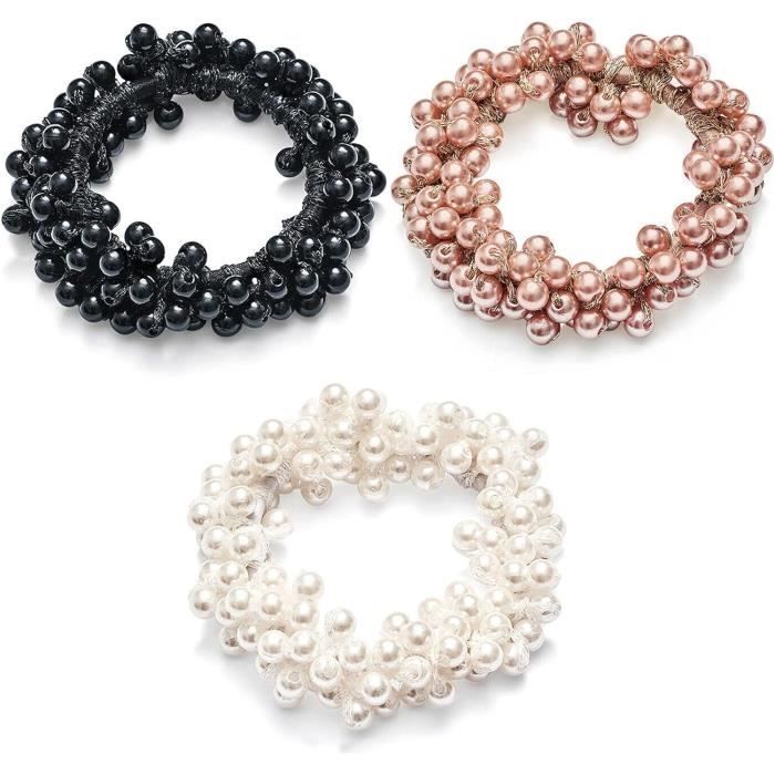 Lot De 3 Bandeaux élastiques Juice Couture Avec Perles - Couleur Violette, Neufs Avec étiquettes