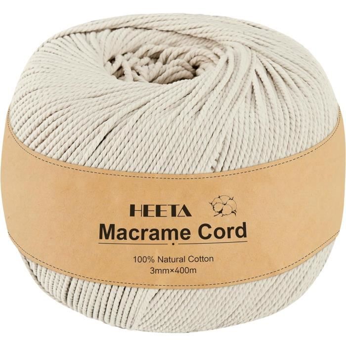 Macramé Garen Set - 3mm X 100m Katoen Touw In 28 Kleuren Voor Wandhangers En Knutselprojecten