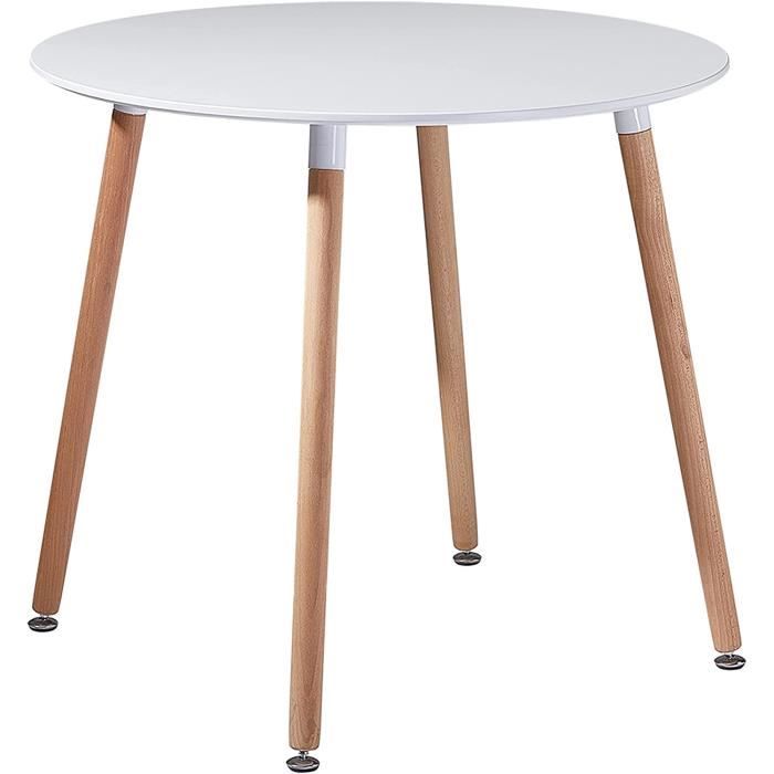 FURNITABLE Table de Salle à Manger Scandinave, Table Ronde avec Jambes