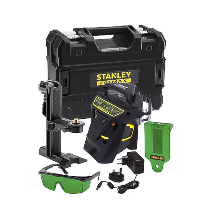 Niveau laser multiligne X3G-360° vert Fatmax® avec 1 batterie intégrée en coffret - STANLEY - FMHT1-77356