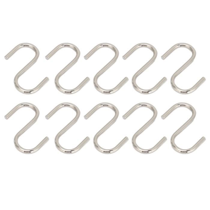 Virsus Lot De 20 Crochets En Métal En S - Crochets Multifonctions Pour Cuisine, Maison, Garage Et Bureau