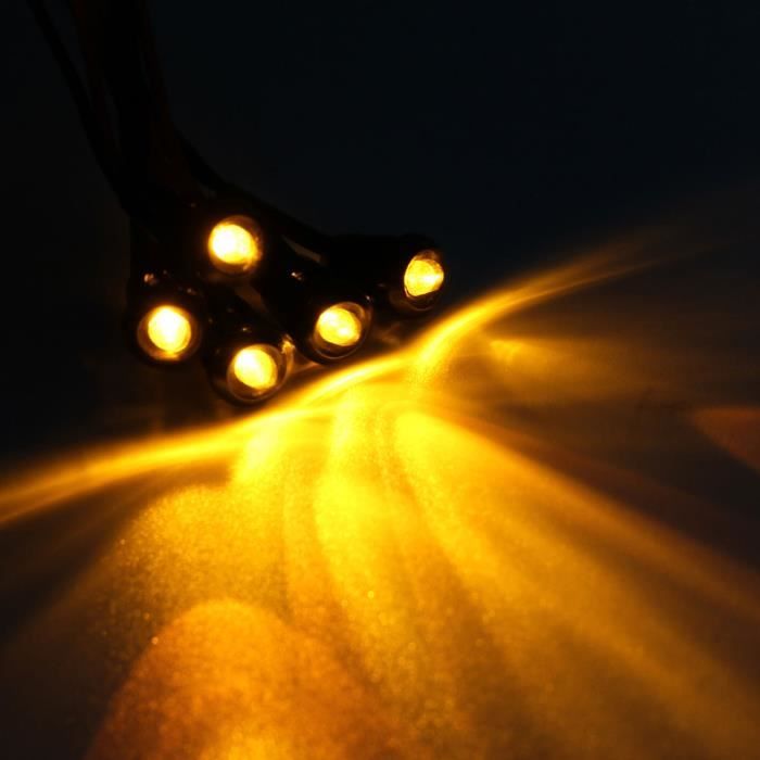 50 Pièces LED 3mm 5mm 12V Pré-câblées - Kit Multicolore Pour Décoration Lumineuse (Blanc Rouge Vert Bleu Jaune UV RGB)