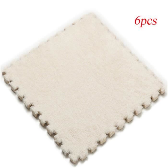 Tempsa 6pcs Puzzle Tapis Dalles En Mousse Unies 30x30x1 Cm Tapis Bebe Enfant Blanc Cdiscount Puericulture Eveil Bebe