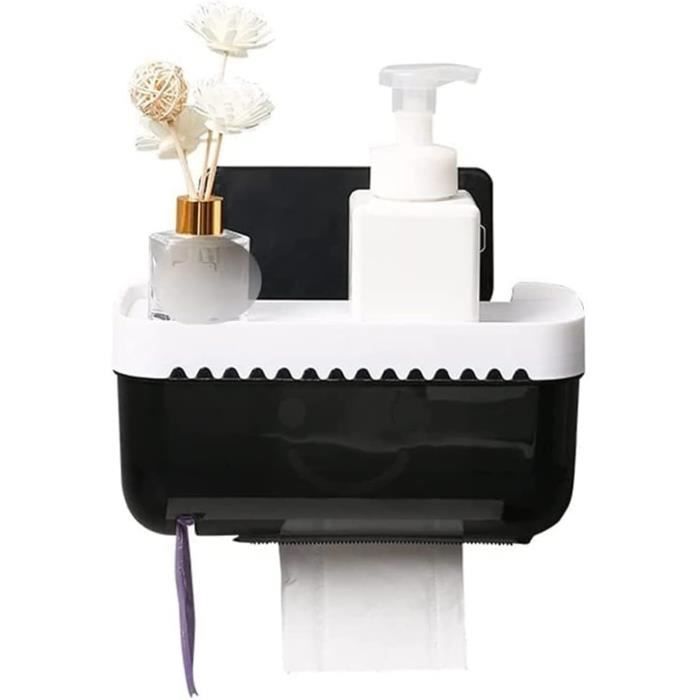 Porte Papier Toilette Et Serviettes 4walls Double Étagère – Gris/Blanc – Étanche