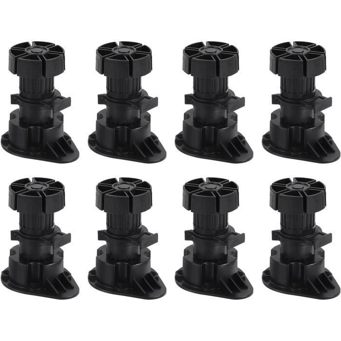 Lot De 8 Pieds Réglables - 44 X 80 Mm - Pieds De Nivellement De Meubles