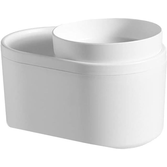 Mini Poubelle De Bureau Avec Couvercle Rabattable - 16,5x13x13 Cm, Anti-odeurs, Pour Chambre Ou Salle De Bains