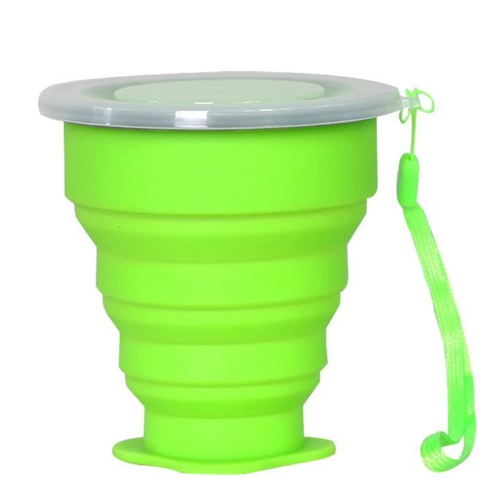 Gobelet pliant rétractable de bouteilles d'eau en silicone pliable pour  voyage portable-fruit vert - Cdiscount Maison