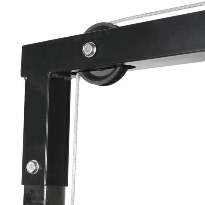 Station De Dips Murale - Barre De Traction Et Dips, Acier Noir, Poids Max 100 Kg
