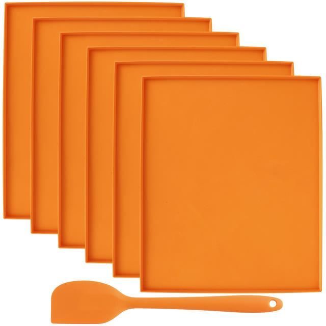 Lot de 4 tapis de pétrissage ronds en silicone de 30 cm, antiadhésifs