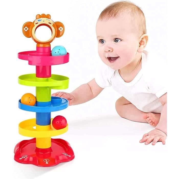 Jouet pour Bébé de 1 An - Circuit de Voiture Jouet pour Enfant de 1 2 Ans  avec Marteau et Balle Jouets Éveil Montessori pour Garçon Fille 1 2 3 Ans  Parfait