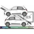 Renault Twingo 3 bandes latérales droite et gauche - NOIR - Kit Complet - Tuning Sticker Autocollant Graphic Decals-1