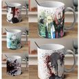 tasses,Grande tasse à café en céramique Naruto,avec cuillère,Kakashi Jiraiya Uchiha Sasuke - Type mug 03 with spoon-301-400ml-1