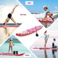 GOPLUS - Planche de Surf Gonflable - Stand Up Paddle - Rose - 335x76x15CM-1