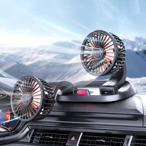 Ventilateur Voiture Banquette Arrière HELMSYDE - Double Tête, USB, 3 Vitesses, Rotation 360° - Pour SUV, Camping-Car