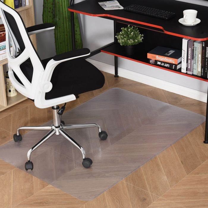 Tapis De Chaise De Bureau Rectangulaire Antidérapant En Plastique