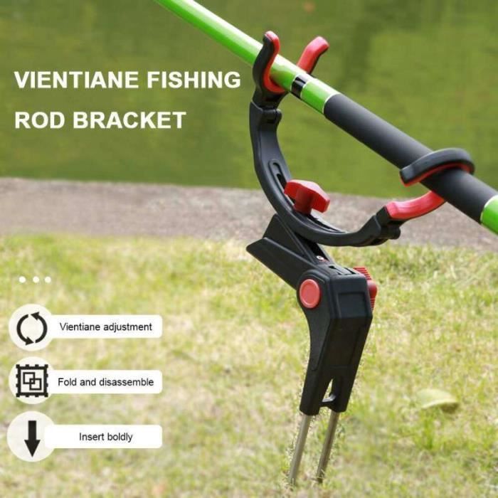 Support De Canne Réglable En Aluminium – Largeur 5 à 29 Mm – Pour Pêche Carpe – Rouge (À L'Unité)